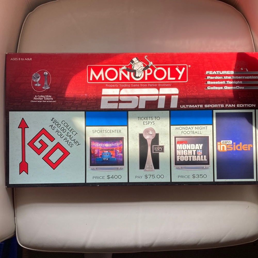 ESPN Monopoly Hasbro Board Game